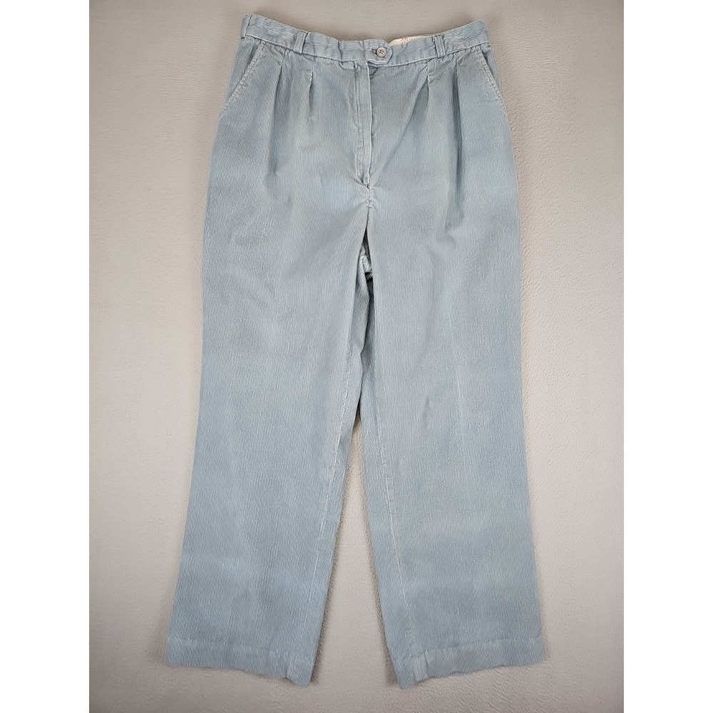 VTG Giorgio Sant' Angelo Corduroy Trouser Pants Womens 13/14 28x27 Blue Bareback